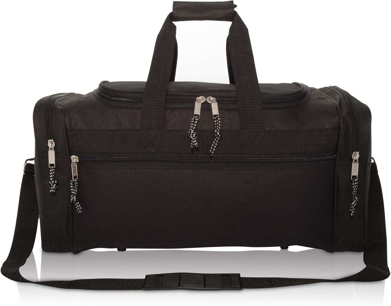 21" Blank Sports Duffle Bag Gym Bag Travel Duffel Adjustable Strap in Black - Image 3